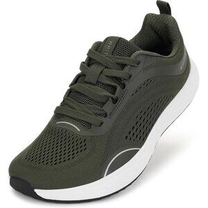 Men's Green Zero Drop Wide Toe Box Running Soft Mesh Shoes